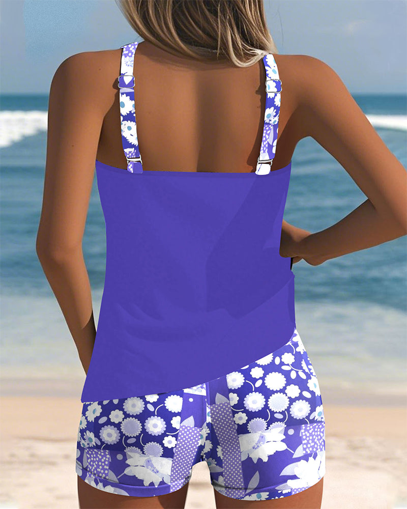 Finoria Women's Two-Piece Tropical Halter Bikini Set