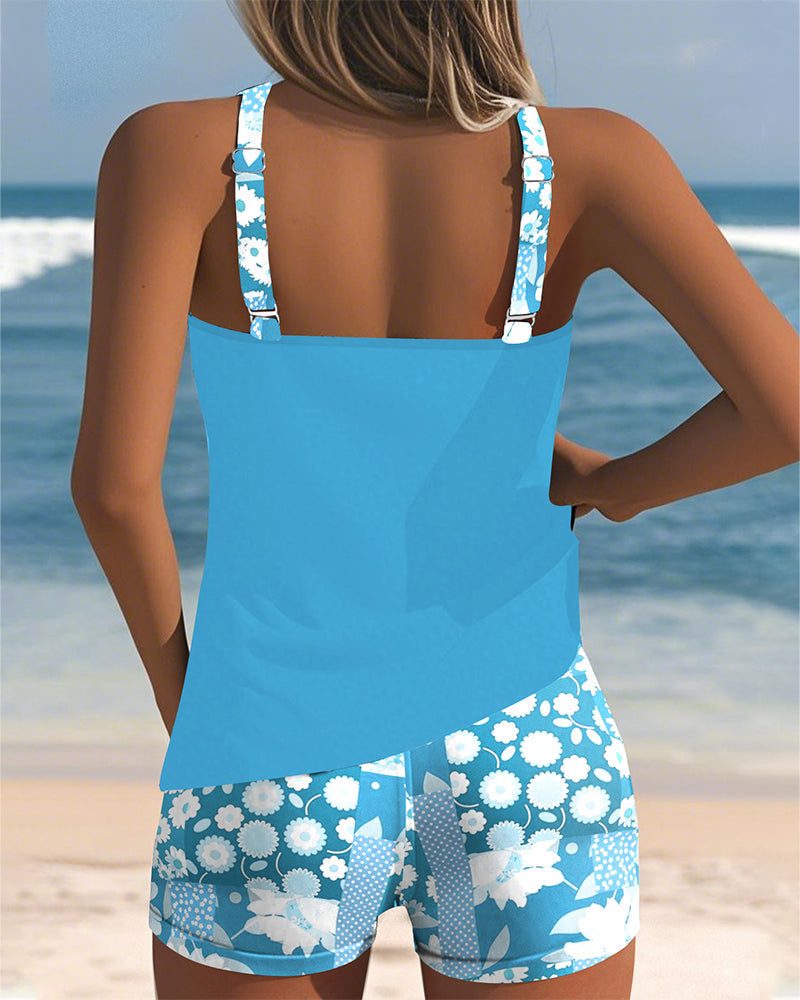 Finoria Women's Two-Piece Tropical Halter Bikini Set