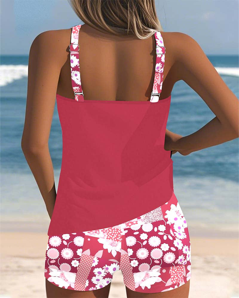 Finoria Women's Two-Piece Tropical Halter Bikini Set